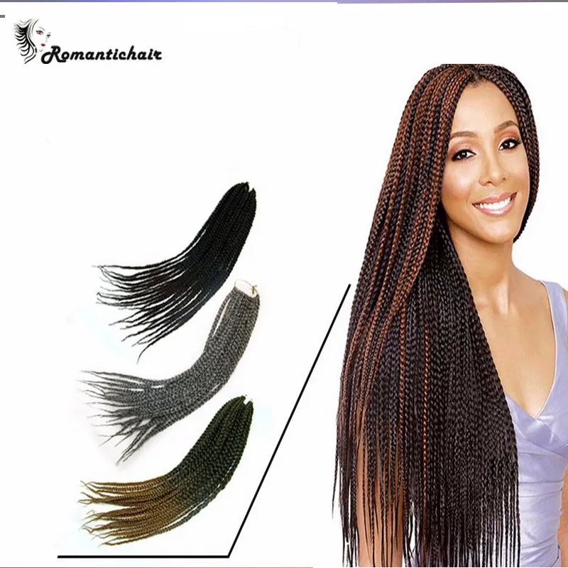 Clearance !! Afrikanska flätor 100g / pack 3st Box / Virka flätor Hair African Braids Bundles Extensions Waves Hot Sale Gratis frakt