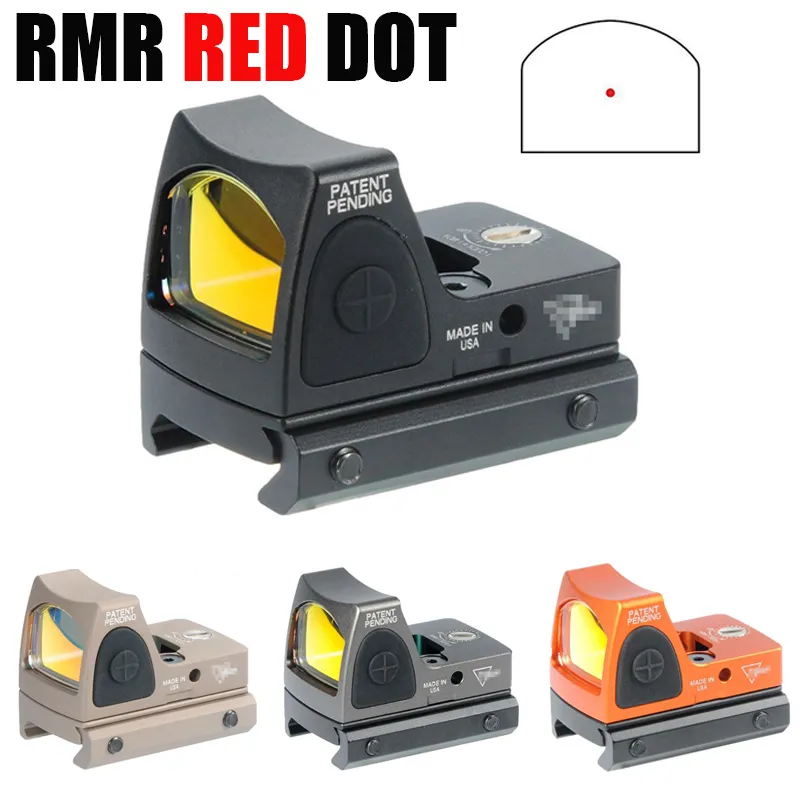 Tactical Trijicon RMR Red Dot Mirino reflex regolabile 3,25 MOA Red Dot forma del tessitore di 20mm per la caccia di Airsoft