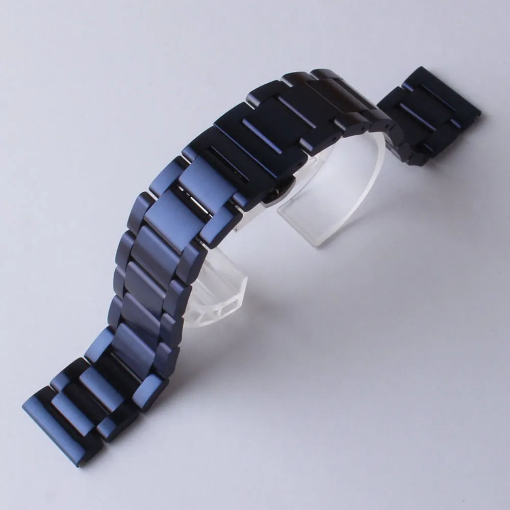 New 2017 arrival 20mm 22mm watchband strap bracelet dark blue matte stainless steel metal watch band belt for gear s2 s3 s4 men wo3028