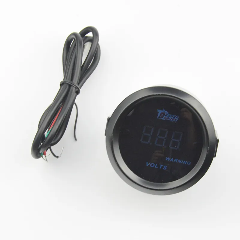 2 inch zwarte schaal en blauwe LED-licht auto auto motorfiets 12V spanningsmeter voltmeter 7464164