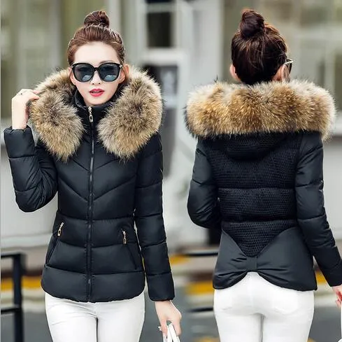 Neue Frauen Winter Jacke Gefälschte Pelz Kragen Parka Dicke Schnee Tragen Mantel Dame Kleidung Weibliche Jacken Mädchen Parkas Kostenloser Versand