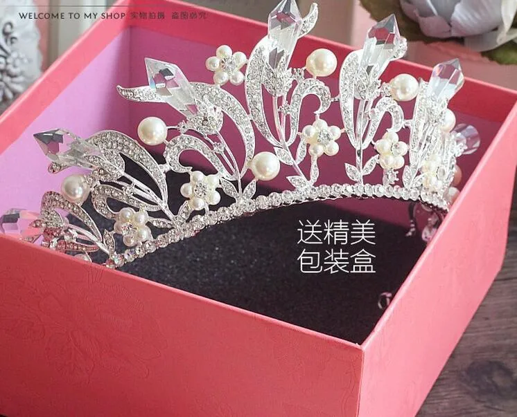 Snow Queen Crown Tiaras Wedding And Party Hair Jewelry May Style Spedizione gratuita La migliore vendita