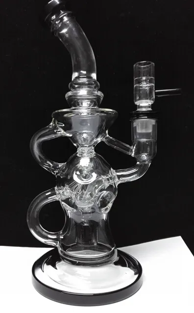 2016 FTK Klein Glas Bongs Fab Klein Rig Recycler Glas Waterleidingen Oliereiljes Hookahs 14.4mm Vrouwelijke Joint Torus Dikke Glas Goede Functie