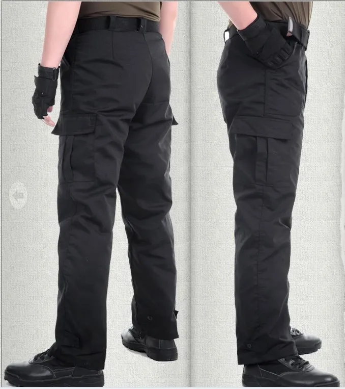 ein stück NEUE 2016 Outdoor Frühling Herbst Commando Männer Black Combat Hosen Taktik Overalls Military Cargo Security Guard Hosen