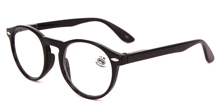 Toptan yuvarlak plastik okuma gözlükleri kadınlar ve erkekler için ucuz moda okuma tasarımcısı gözlük gözlük büyütme gücü 1.00 2.00 3.50