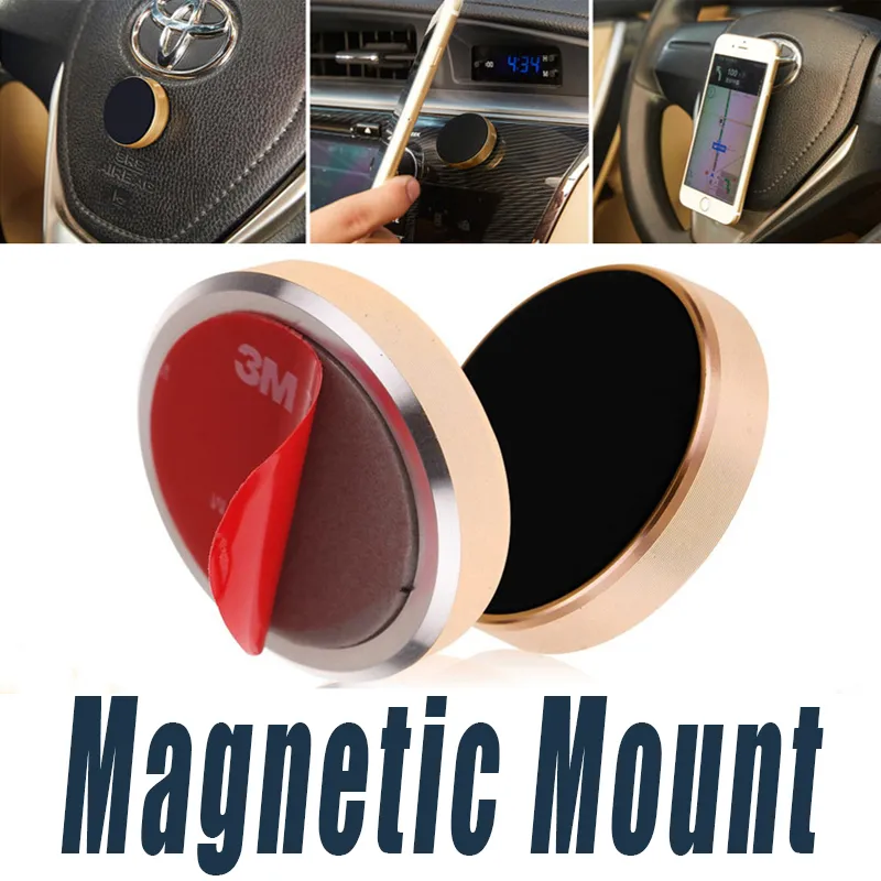 Stick Magnetic Car Phone Holder Universal Mini Cell Phone Car Mounts With Box Package For iPhone 7 8 Samsung Smartphones GPS Devices