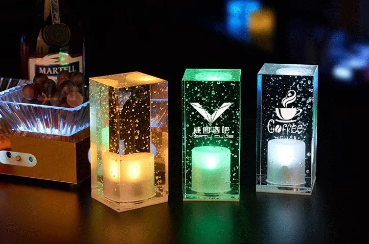 LED-Bar-Tischlampe Lade Kristall Tischlampe Nachtlicht Bunte Romantische Café KTV Restaurant Bar Lampe