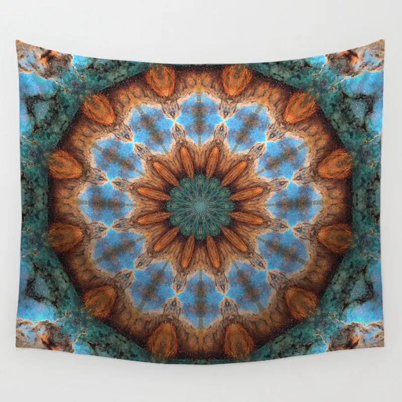 Indischer Mandala-Wandteppich, farbenfroher Bohemian-Wandteppich, ethnischer Wandteppich, moderne Stoffdekoration für Zimmer, Wohnheim, Zuhause