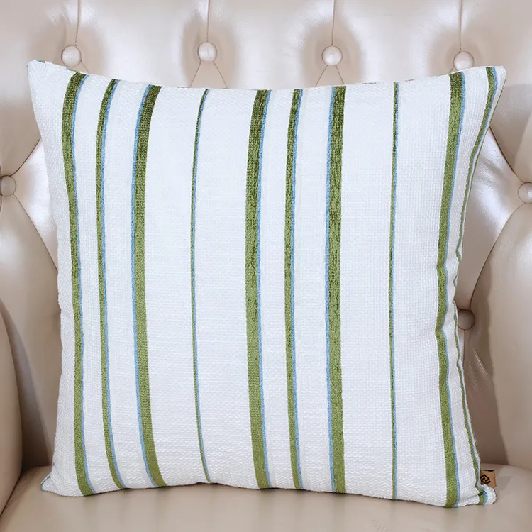 Classic Stripe Linen Cushion Cover Merry Christmas Pillow Case Cotton Sofa Chair Covers Decorative Cushion Lumbar support Pillow