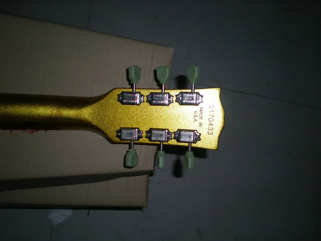 Commercio all'ingrosso classico vuoto di alta qualità della chitarra di jazz di Goldtop più nuovo del negozio su ordinazione