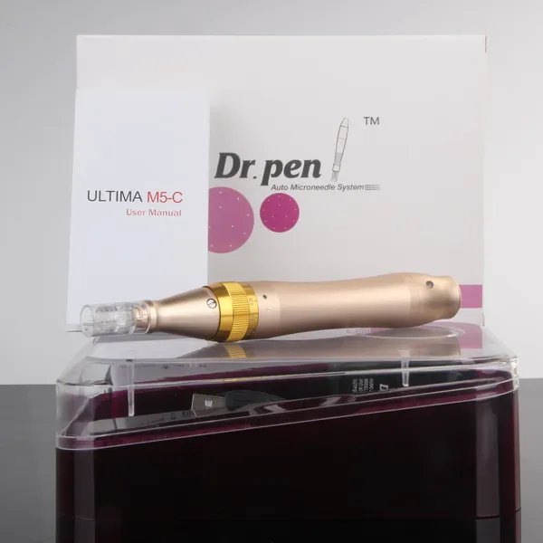 Le plus nouveau stylo derma en métal doré rechargeable Dr. Pen Auto soins de la peau électrique micro aiguille Derma timbre thérapie stylo Anti-âge