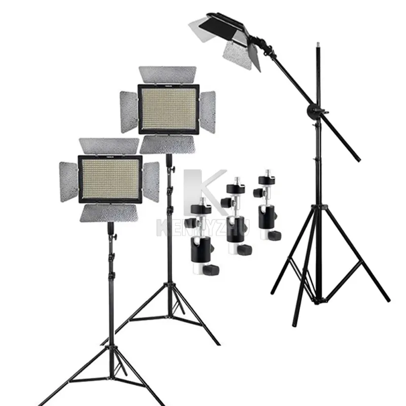 Studio lighting Kit Yongnuo YN900 3200-5500K CRI 95+ 900 LED Video Light +Power Adapter +Remote Control + 2m Stand + Boom Arm + Bag