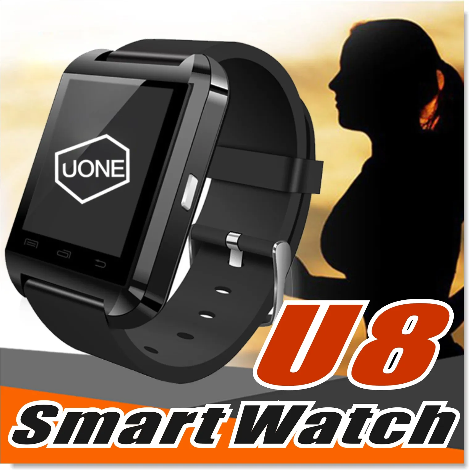 U8 Smart Watch Smartwatch Armbanduhren mit Höhenmesser und Motor für Smartphone Samsung S8 Plus S7 Edge Android Handy