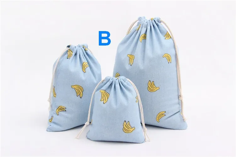 캔버스 Drawstring 가방 크리스마스 선물 가방 홈 및 주방 집 보관 조직 장식 화장 가방 여행 도기 가방