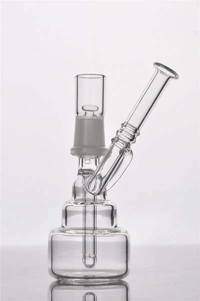 14 mm de vidro de vidro puro plataformas de petróleo fumar bongos com prego recycler tubos de água shisha bong perc splash