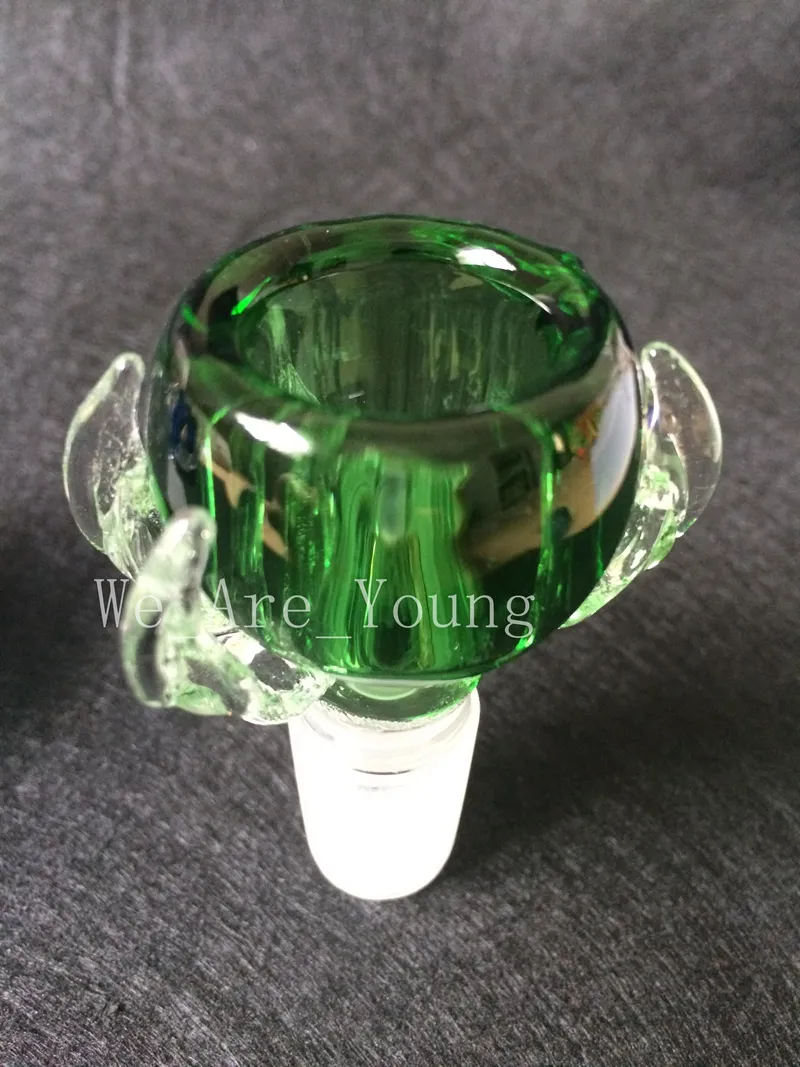 Färgrik Tjock Dragon Claw Glass Bowl Man eller Kvinna 14.4mm 18.8mm Joint Rökning Skålar Glasskål för glas Bongs Vattenrör