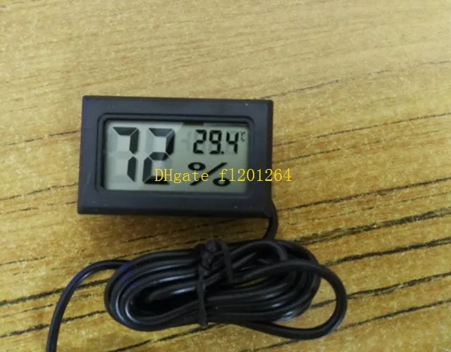 Mini Thermometer Hygrometer Temperature Humidity Meter Digital LCD Display With 1.5m cable Y12