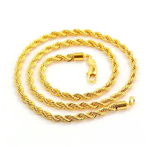 campus Eed B olie Fijne Gele Gouden Sieraden Gratis Verzending Eenvoudige Mode, Heren 18 K  Gouden Ketting Explosie Modellen 23.6 Twisted Touw Geknoopte Link Ketting  Sieraden Van 7,43 € | DHgate