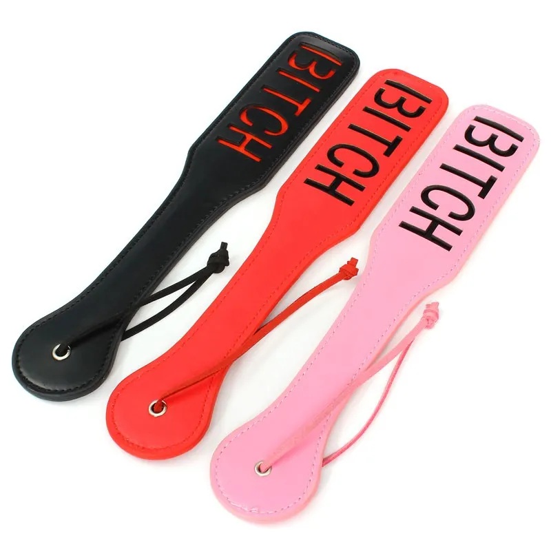 Sex Games For Couples 32cm Sex Flirting Toys Paddle Whip PU Leather Bat  Spanking Flogger Paddle Bdsm Sex Toys From Adam_and_eve, $3.46