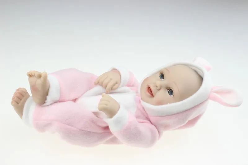 Handgemachte 10 Zoll Mini Reborn Baby Doll Volles Silikon Baby Spielzeug Sammlung Puppe Reborn Beliebte Prinzessin Mädchen So Clever