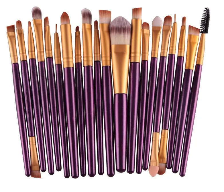 Ensemble de pinceaux de maquillage pour les yeux, 20 pièces, brosse pour mélanger le fard à paupières, poudre de fond de teint, fard à paupières, sourcils, lèvres, Eyeliner, outil cosmétique