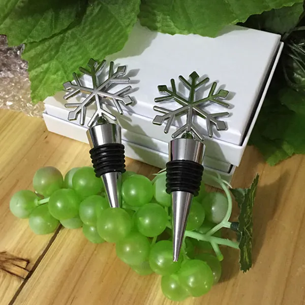 Wine stoppers rubber champagne bottle stopper metal ball novelty Christmas snowflake bar tools supplies love heart wedding favor gifts