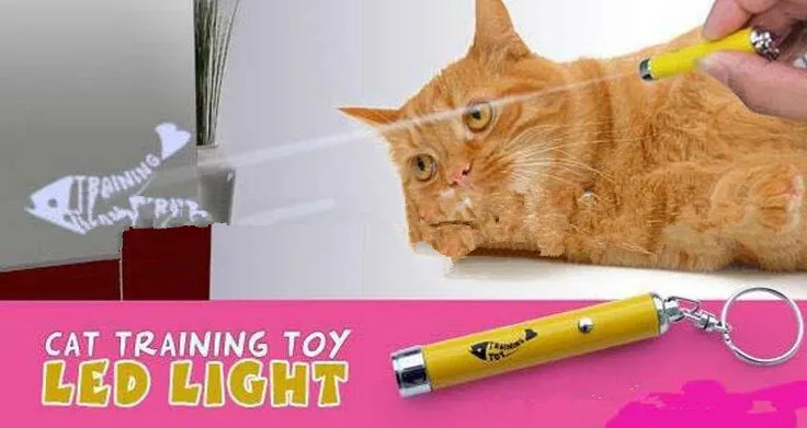 New Arrive Creative and Funny Pet Cat Toys LED Laser Pointer light Pen With Bright Animation Mouse KD1