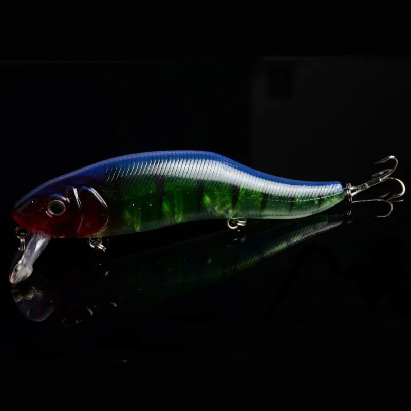 Transporte da gota 4 Cor Minnow Iscas De Pesca Baixo Crankbait Ganchos Enfrentar Manivela Iscas Isca de pesca olhos 3D 24.5g 12 cm / 4.72 