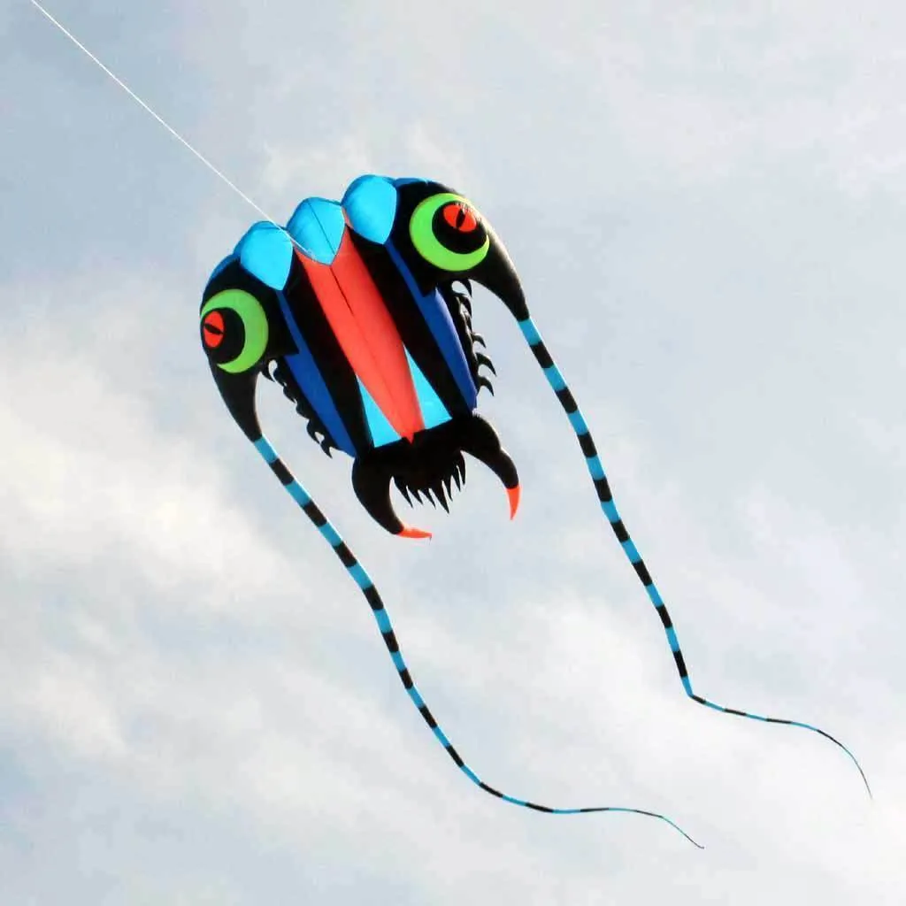 3D 10 SQM 1 Line Blue Stunt Parafoil Trilobit Power Sport Kite Zabawka na zewnątrz