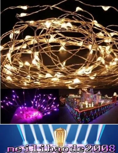 NOUVEAU 4M LED Batterie Cordes 5M 10M Mini LED Fil De Cuivre Guirlande Lumineuse AA À Piles Fée Fête De Mariage Clignotant LED De Noël MYY18