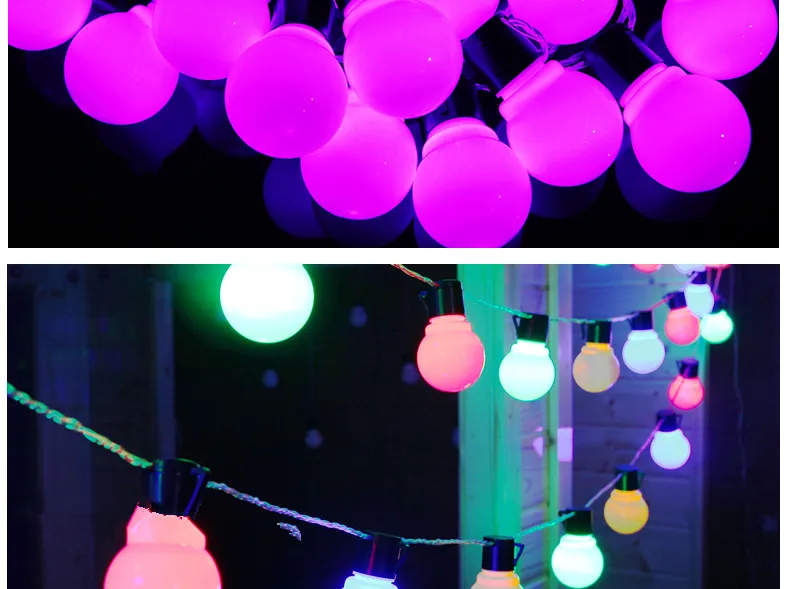 Halloween Novel 20 LED G45 Globe Connectable Festoon Party Ball String Lamps LED Christmas Lights Fairy Wedding Garden Pendant G246N