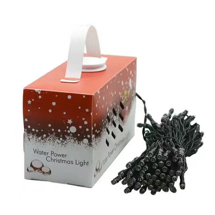 Großhandel Weihnachts-Lichterkette, Salzwasser-betriebene Lichterkette, Außenlampe, wasserdichte Außendekoration, Weihnachtsbeleuchtung, Versand DHL