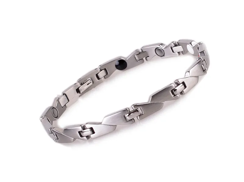 Nouvelle arrivée mode or acier inoxydable sain bracelets de chaîne à maillons magnétiques 4 en 1 bio énergie bracelet avantage pour hommes femmes