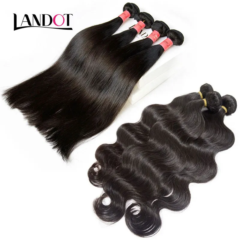 15 Bundels Lot Braziliaans Peruviaans Virgin / Haar Body Wave Onverwerkte Braziliaanse Menselijk Haar Weeft inslag Peruaanse Haarbundels Zijde Dubbele inslag