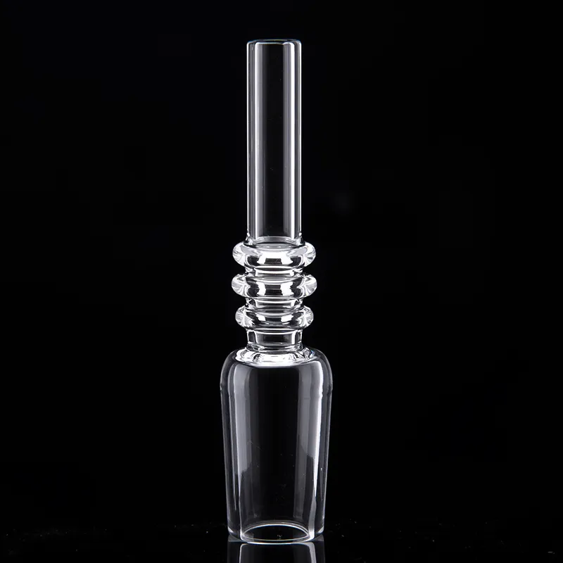 DHL New 10mm 14mm 19mm Smoking Accessories 100% Real Quartz tip with Clear Male Joint for Nectar Collect Quartz Nail NC Set