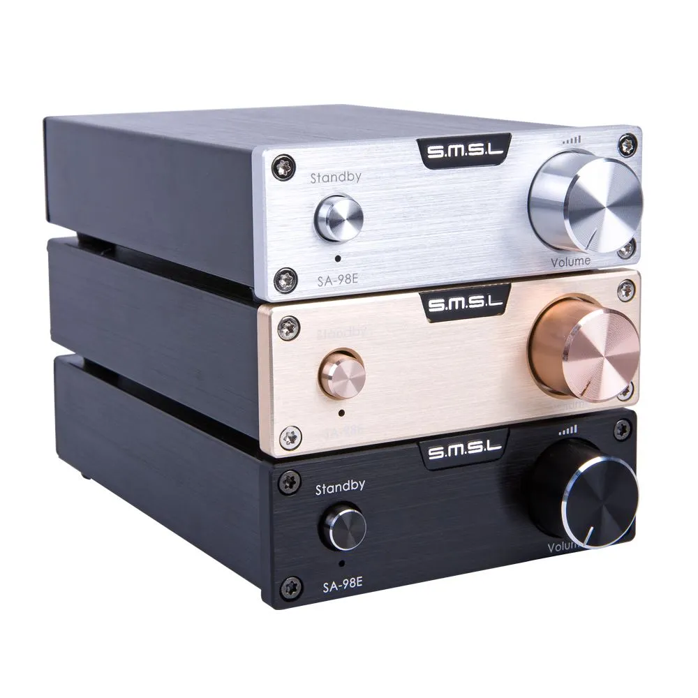 Freeshipping New Upgraded SMSL SA-98E TDA7498E 160W * 2 Mini Stereo HiFi Super Bass Audio Digital Power Amplifier Class d Amp med lågt ljud