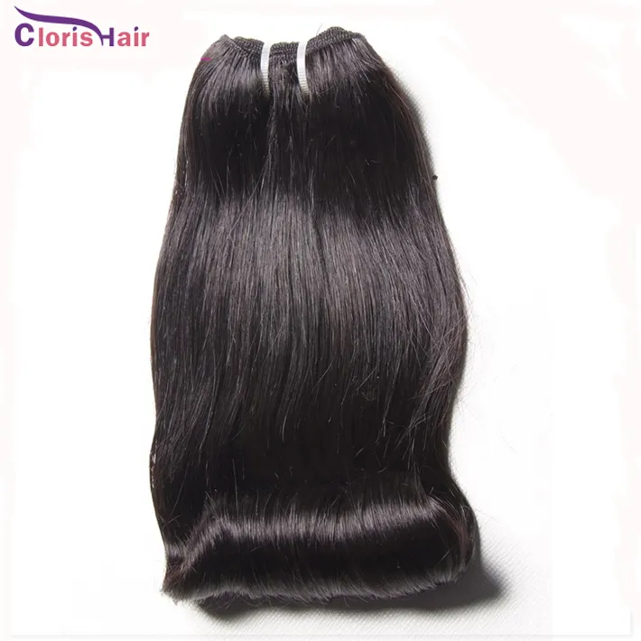 Soft Unprocessed Aunty Funmi Extensões de Cabelo Humano Extensões Bouncy Romance Curvas Peruano Virgem Dupla Trama Duplo 3 Bundles Fumi Short Bob Style Weave