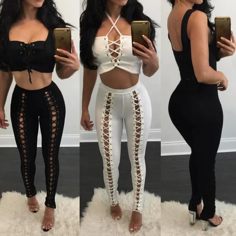 Nowe Sexy Dżinsy Legginsy Paski z kurczaka Slim High Waist Legginsy Damskie Czarny Plus Rozmiar Poliester Spandex Legginsy Hurtownie dla kobiet