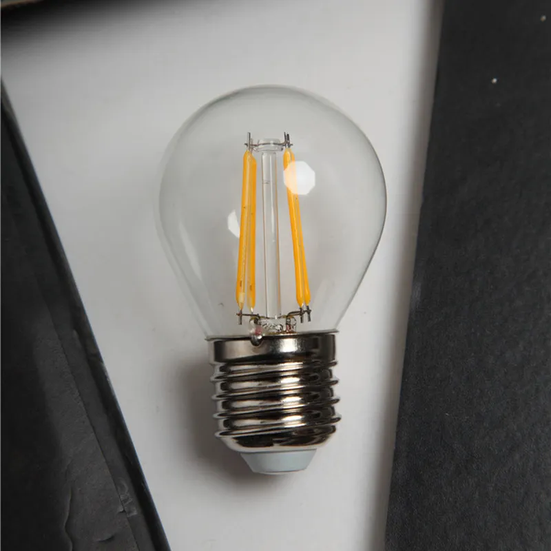 Ampoule à filament led 2w 4w 6w 8w, variable G45 C35 A60, verre transparent e27 b22 e14, lampe à 360 degrés pour intérieur 5883960