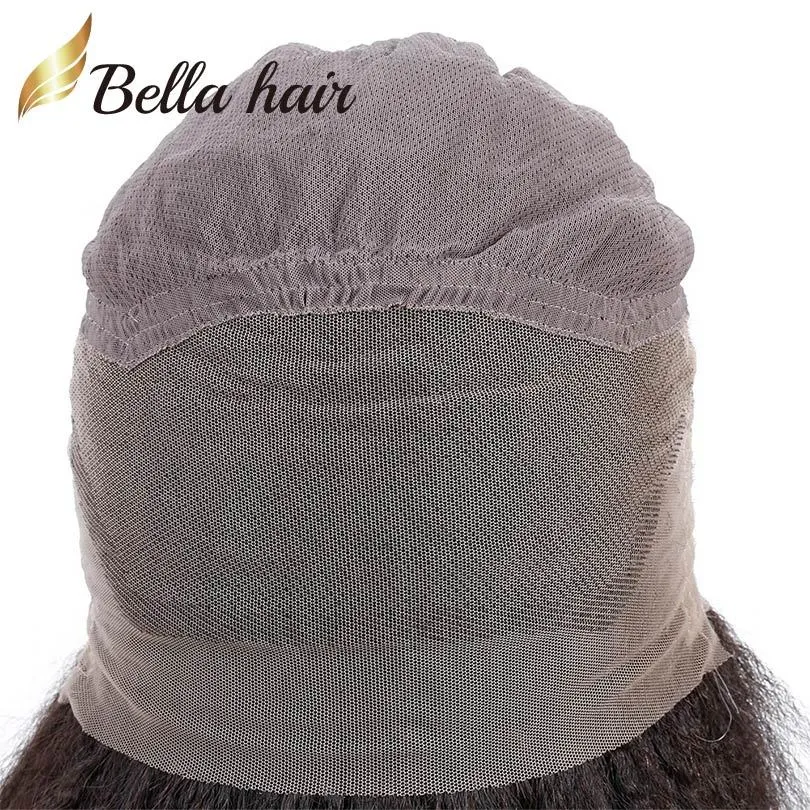 SALES Full Lace Wigs 100% Brazilian Front Lace Human Hair Natural Color Kinky Straight Hair Wig for Black Women Density Medium Cap Bella Hair 130% 150% 180% 10-26inch