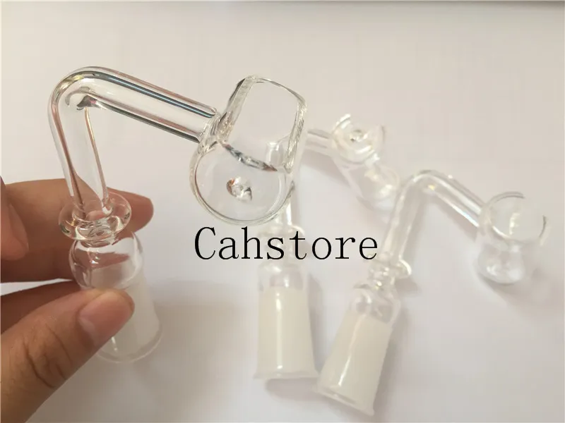 14mm/18mm quartz trough domeless nails oil rig banger with female 45 degree clear joint quart banger nail fit oil rigs glass bongs