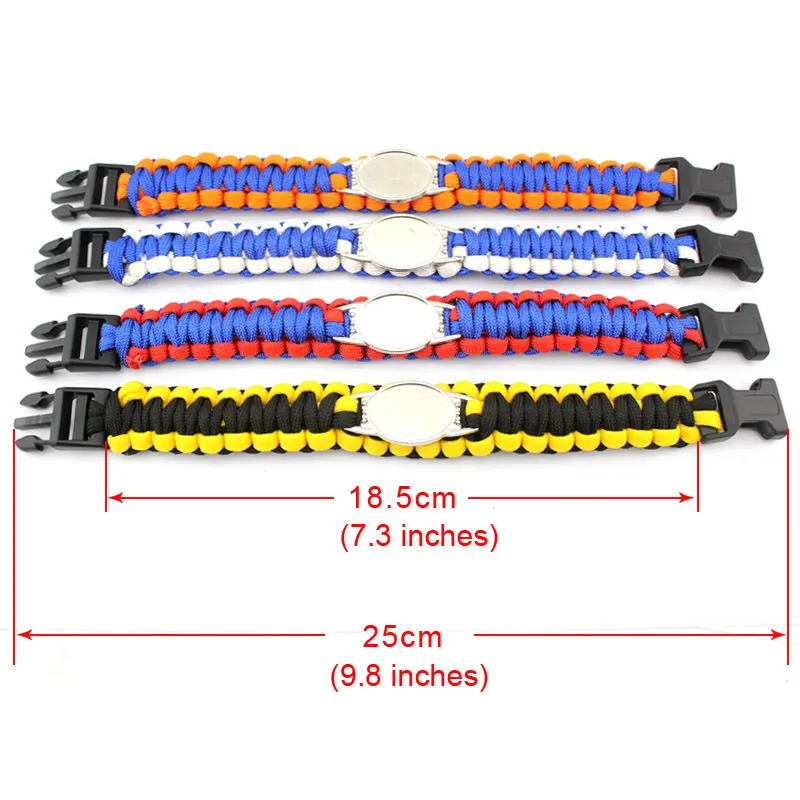 Customizable Baseball League Paracord Survival Bracelet With