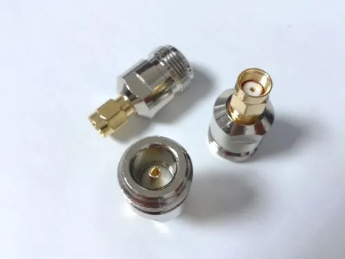 2 stks x SMA-N-adapter RP-SMA vrouwelijke pin naar n jack vrouwelijke rechte adapter