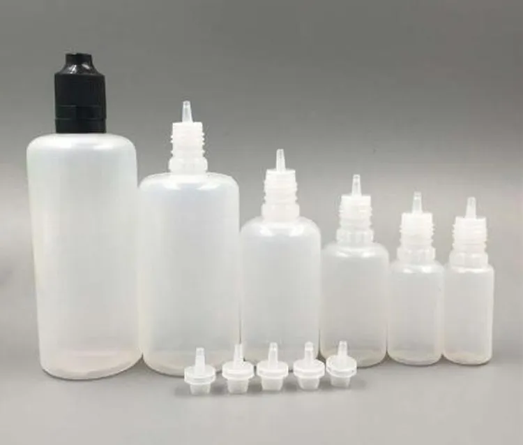 120ml ELiquid Bottles Plastic Dropper Translucent PE Empty E Juice Bottle Colorful Child Proof Tamper Caps300p