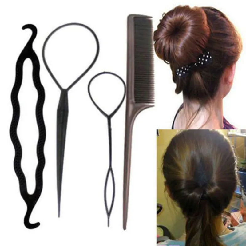 1Set Styling Clip Hair Twist Braid Ponytail Tool Accessories Bun Maker Hairband #R48