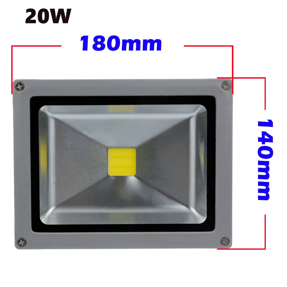 Ücretsiz kargo 10 W 20 W 30 W 50 W LED Açık Işıklandırmalı AC85-265V RGB Sıcak Beyaz Soğuk Beyaz Kırmızı Yeşil Mavi Sarı IR Uzaktan Kumanda ile