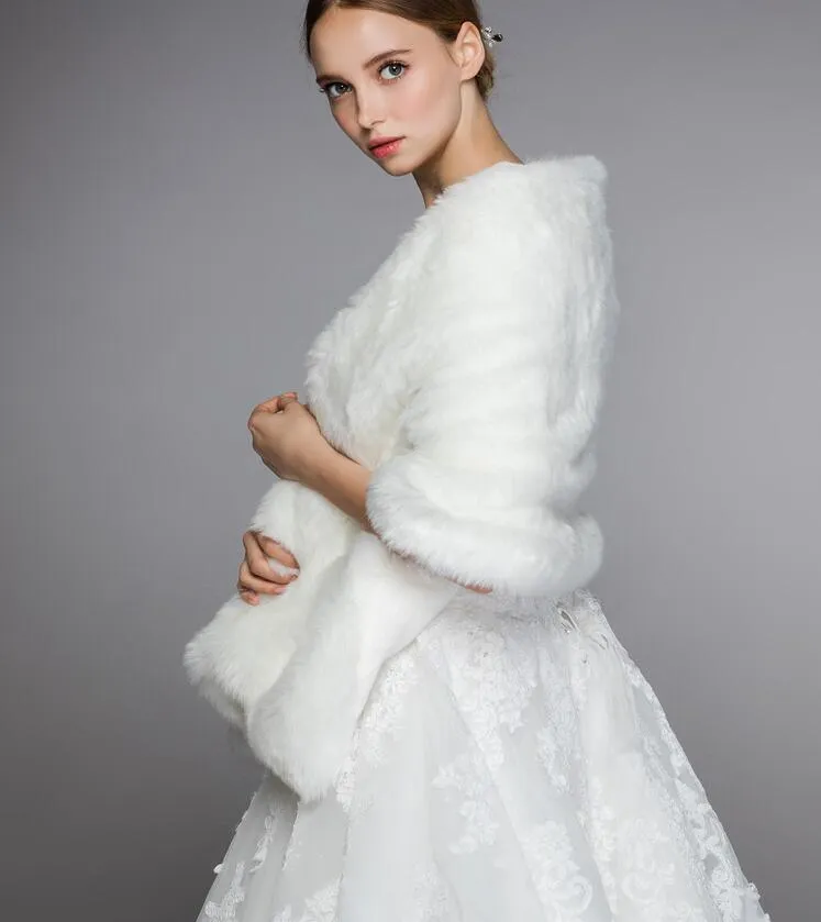 Luxurious Ostrich Feather Bridal Shawl Fur Wraps Marriage Shrug Coat Bride Winter Wedding Party Boleros Jacket Cloak LD050936763889