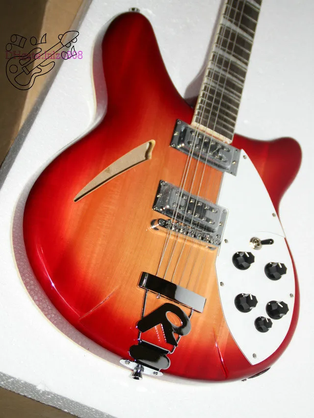 NEW Cherry Burst 12 Strings 325 330 Guitarra Elétrica Atacado Guitarras Melhor Venda 666