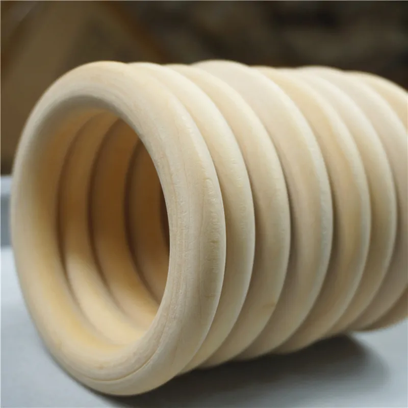 Good Quality Wood Teething Beads Wooden Ring Beads For DIY Jewelry Making Crafts 15 20 25 30 35 mm301k