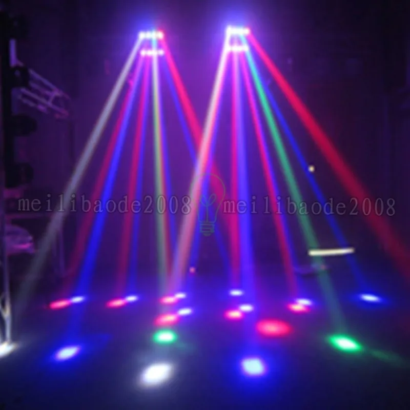 2016 Nieuwe Hot Selling 8 Stks * 3W RGB Mini LED Spider Moving Head Light voor Disco, DJ en Small Club Lighting Gratis verzending Myy